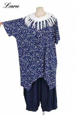 Shirt Slinky 7214 Kordelbrust Punkte blau weiß [OneSize | Blau]