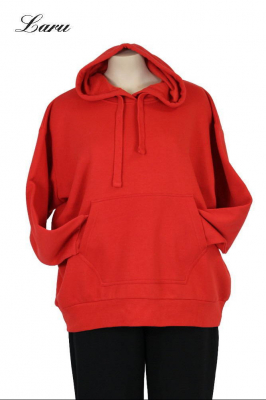 Kuschel Shirt Hoody kurz mit Tasche [OneSize | dunkelgrau]
