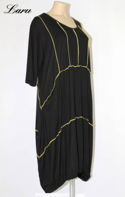 Kleid Big Offlock AKH 6564 Thea gelb