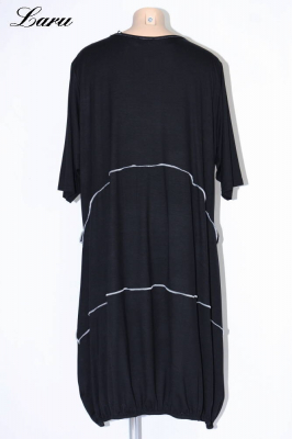 Kleid Big Offlock AKH 6564 Thea weiß [Unisex | schwarz/weiß]
