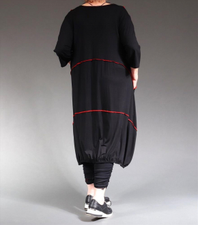 Kleid Big Offlock AKH 6564 Thea rot [Unisex | schwarz/rot]