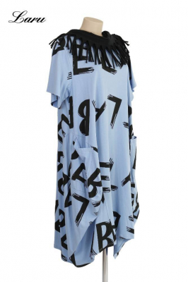 Kleid Ballon Buchstabe BeLab [EG | Hellblau]