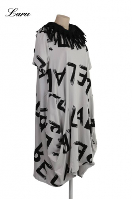 Kleid Ballon Buchstabe BeLab [EG | silbergrau]