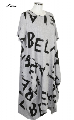 Kleid Ballon Buchstabe BeLab [EG | grau meliert]
