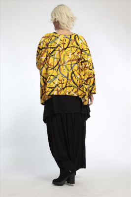 Shirt Kurz Muster gelb AKH 6048 Terra [Unisex | Gelb]