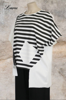 Shirt weiß Patchwork 38258