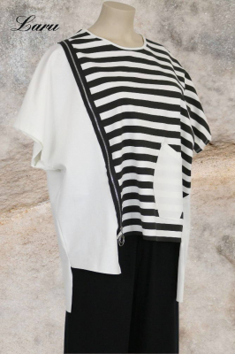 Shirt weiß Patchwork 38258