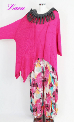 Hose Sommer Slinky pink gemustert 8067