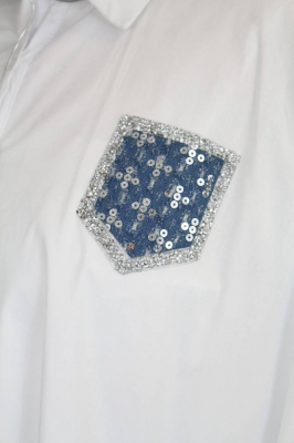 Blusenjacke weiß mit Tüllansatz 39816 [OneSize | weiß]