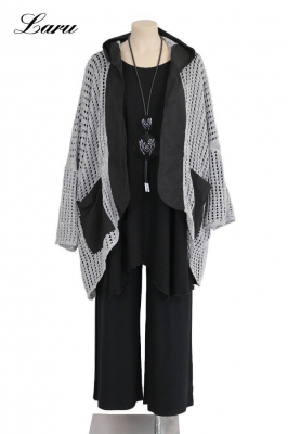 Strick Cardigan mit Parachut 2611 grau