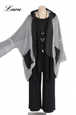 Strick Cardigan mit Parachut 2611 grau