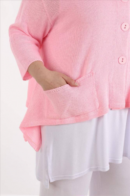 Strickjacke A Form kurz AKH 118 [OneSize | rose]