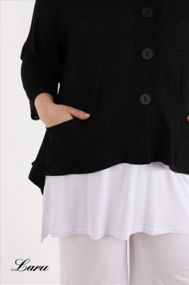 Strickjacke A Form kurz AKH 118 [OneSize | rose]