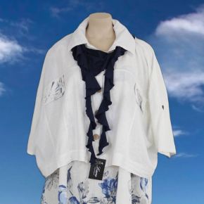 Leinenjacke Oversize 92243 [OneSize | jeansblau]