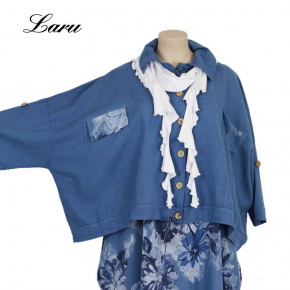 Leinenjacke Oversize 92243 [OneSize | jeansblau]