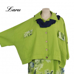 Leinenjacke Oversize 92243 [OneSize | Grün]