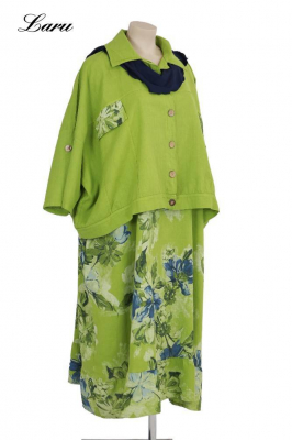 Leinenjacke Oversize 92243 [OneSize | Grün]