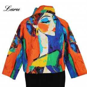 Jacke kurz 7690P Picasso orange bunt [OneSize | Mehrfarbig]