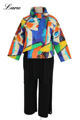 Jacke kurz 7690P Picasso orange bunt [OneSize | Mehrfarbig]