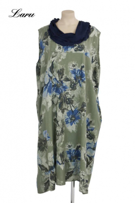 Leinenkleid Flower Oversize 92243 [OneSize | oliv]