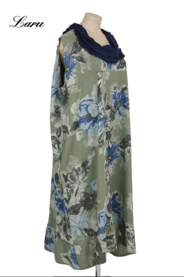 Leinenkleid Flower Oversize 92243 [OneSize | oliv]