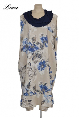 Leinenkleid Flower Oversize 92243 [OneSize | sand]