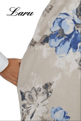 Leinenkleid Flower Oversize 92243 [OneSize | sand]