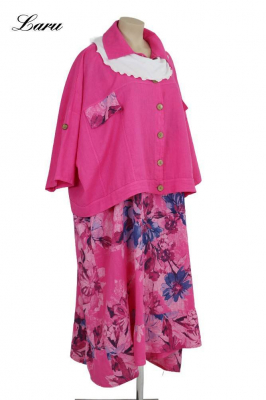 Leinenkleid Flower Oversize 92243 [OneSize | sand]