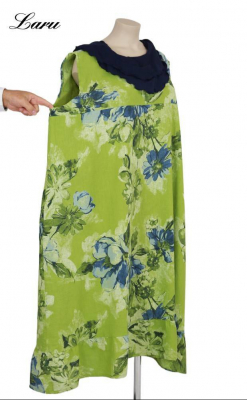 Leinenkleid Flower Oversize 92243 [OneSize | sand]