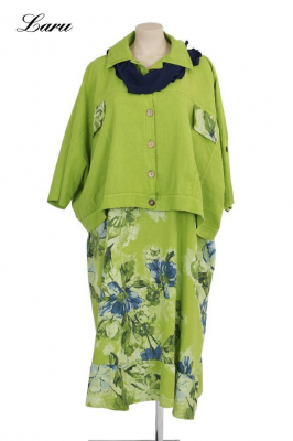 Leinenkleid Flower Oversize 92243 [OneSize | sand]