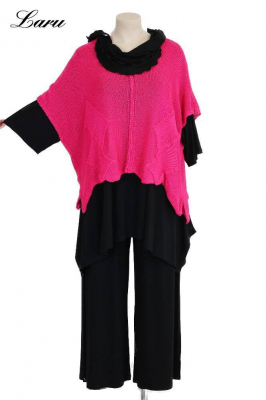 Strickpullover Bändchengarn 13543 [OneSize | Pink]