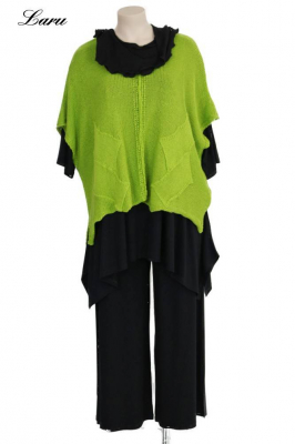 Strickpullover Bändchengarn 13543 [OneSize | Grün]