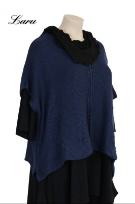 Strickpullover Bändchengarn 13543 [OneSize | dunkelblau]