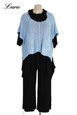 Strickpullover Bändchengarn 13543 [OneSize | Hellblau]