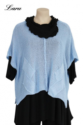 Strickpullover Bändchengarn 13543 [OneSize | jeansblau]