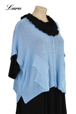 Strickpullover Bändchengarn 13543 [OneSize | Hellblau]