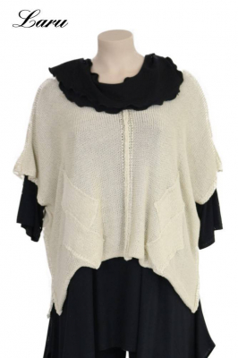 Strickpullover Bändchengarn 13543 [OneSize | jeansblau]