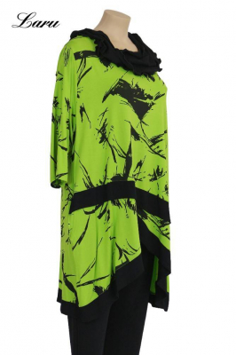 Long Shirt Grün gemustert 978 [3 | Grün]