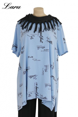 Big Shirt Smile Schrift 2026 [OneSize | Hellblau]