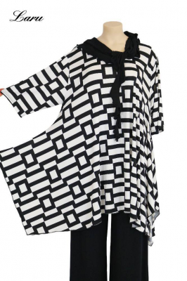 Shirt Slinky schwarz weiß Block 5936 ALine [OneSize | schwarz/weiß]