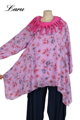 Shirt Flower Blue 7502 [2 | Lila]