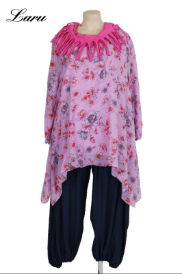 Shirt Flower Blue 7502 [2 | Lila]
