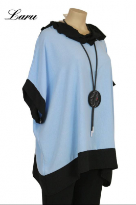 Shirt Sommer Viskose Crash 24389 Patch [OneSize | Hellblau]