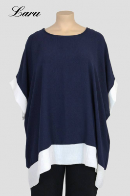 Shirt Sommer Viskose Crash 24389 Patch [OneSize | dunkelblau]