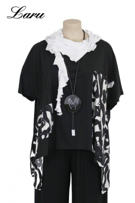 Shirt Sommer Patchwork 56950 [OneSize | schwarz]