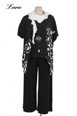 Shirt Sommer Patchwork 56950 [OneSize | schwarz]