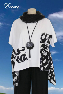 Shirt Sommer Patchwork 56950 [OneSize | schwarz]