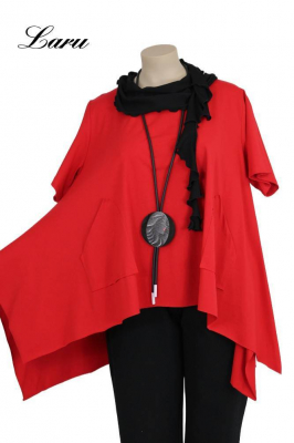 Shirt A-Line mit 2 Taschen 52443 [EG | Rot]