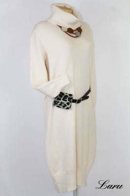 Strick Kleid mit Gürtel SA3109