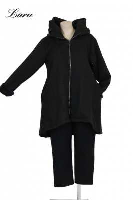 Jacke Chenille uni schwarz 25116 [2 | schwarz]